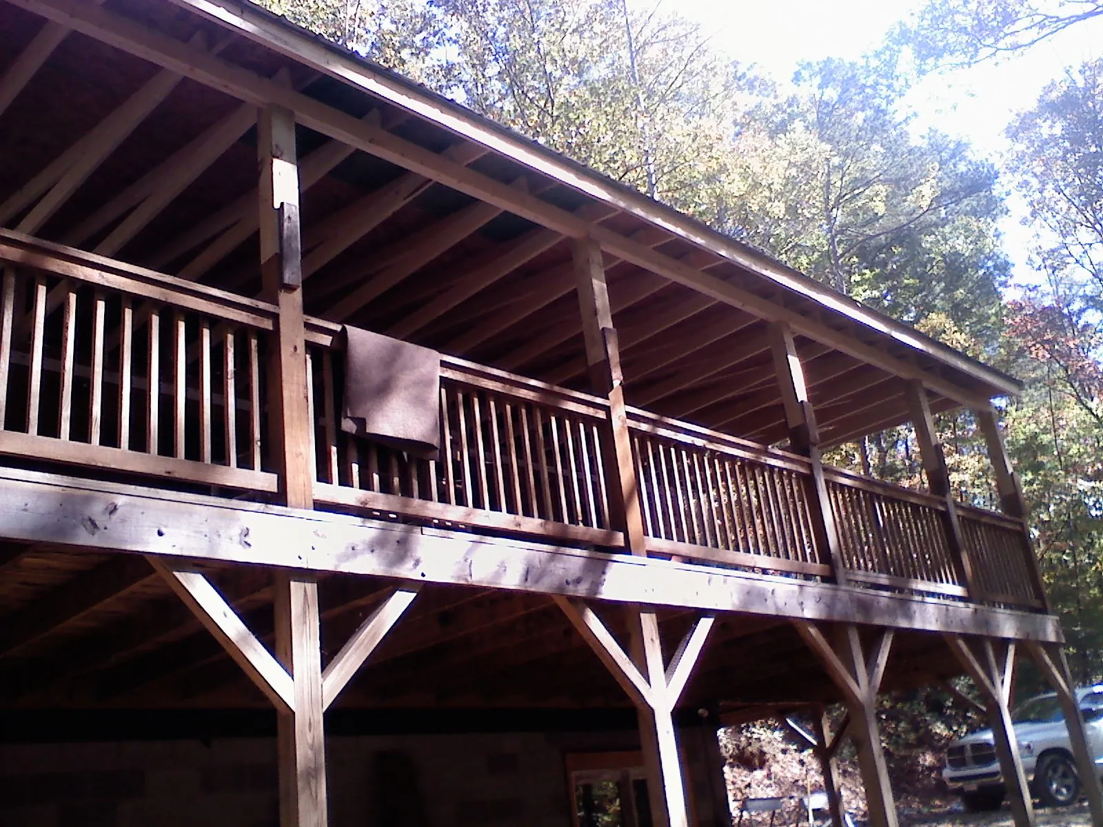 Timber framing under a new elevated porch and deck — Roof Leak Repair in Glen Hope by Roofing Brothers